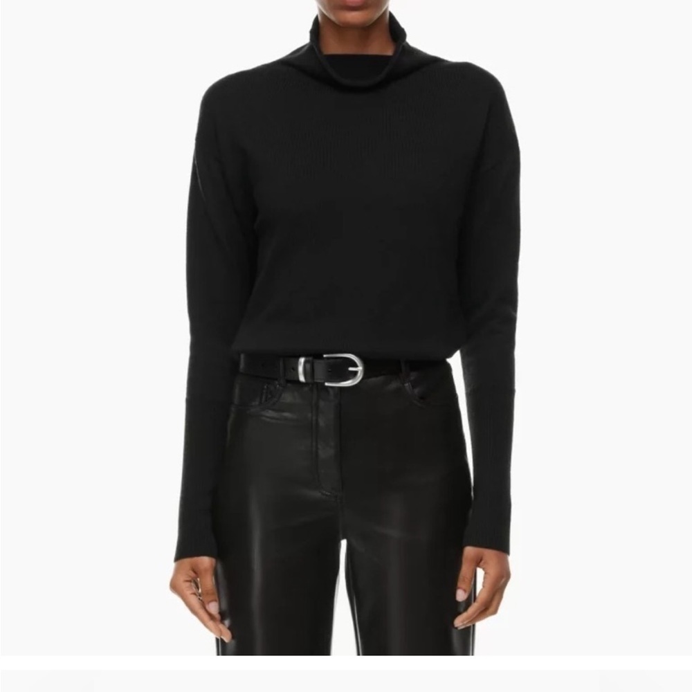 Aritzia Wilfred Luxe CYPRIE wool blend mock neck sweater size XS